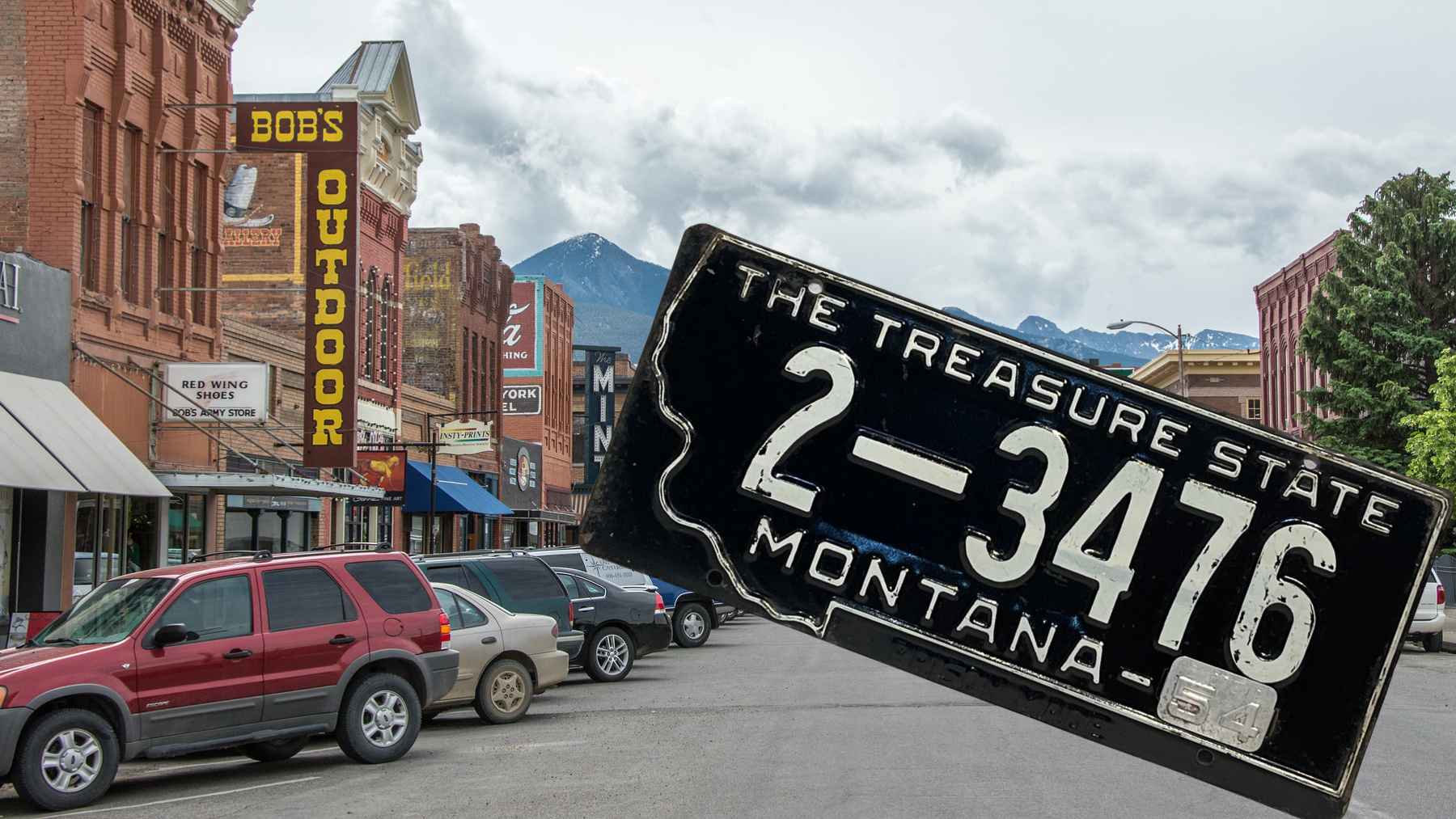 Luxury car with Montana license plates driving in California, linked to investigations over a vehicle tax loophole.