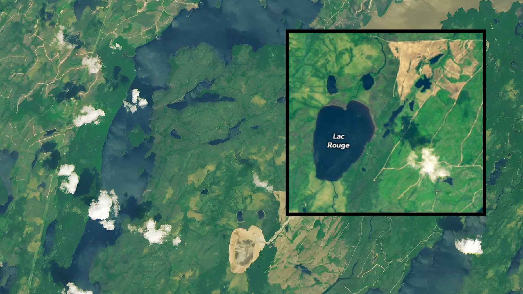 Drained lakebed in Canada after sudden outburst flood leaves dry ground where water once stood