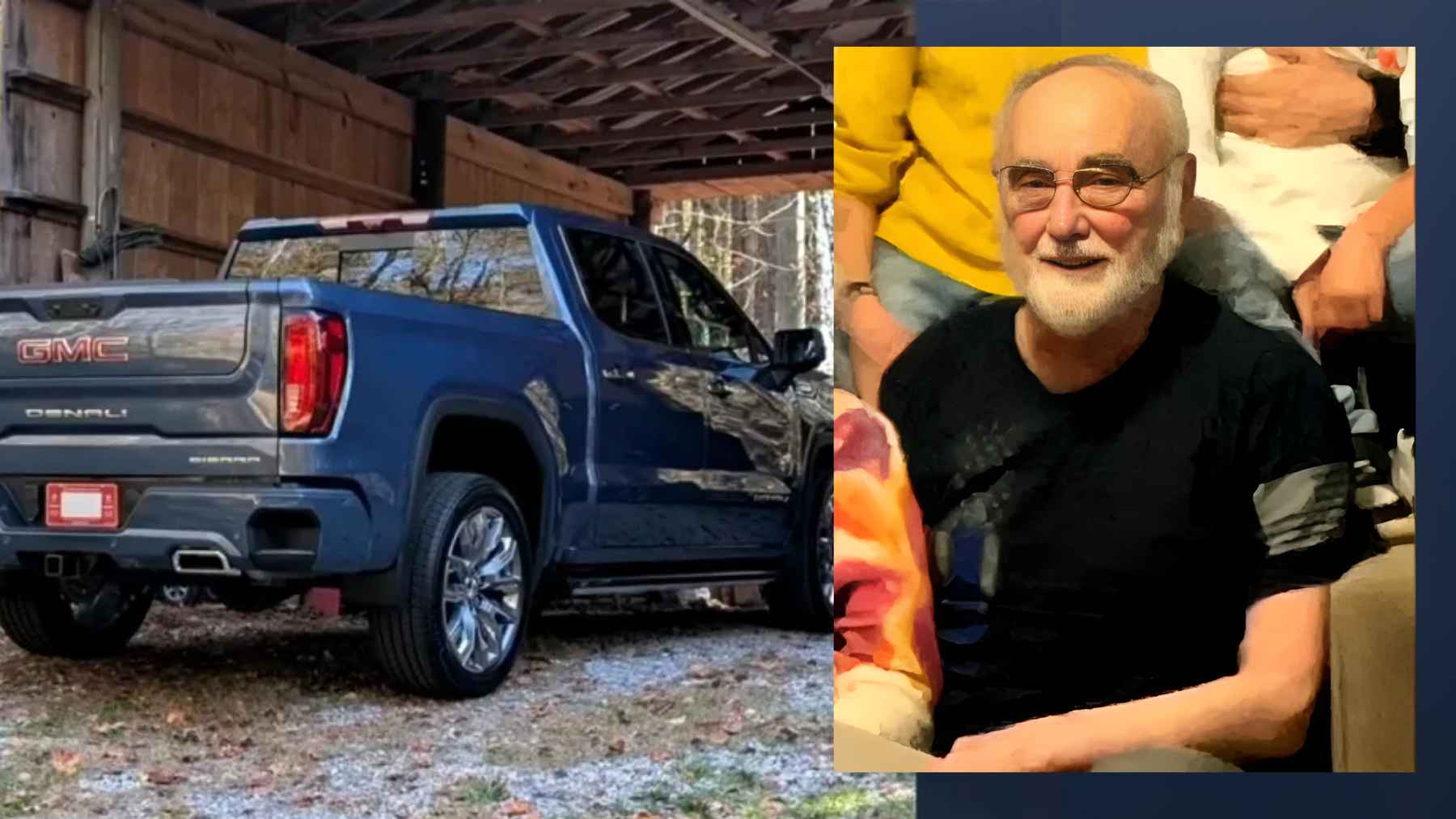 Car dealership showroom with pickup trucks, illustrating a controversial truck sale involving an elderly buyer with dementia.