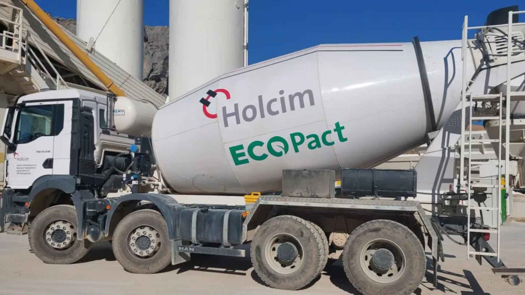 Holcim construction materials site representing expansion strategy and acquisitions in the global building industry