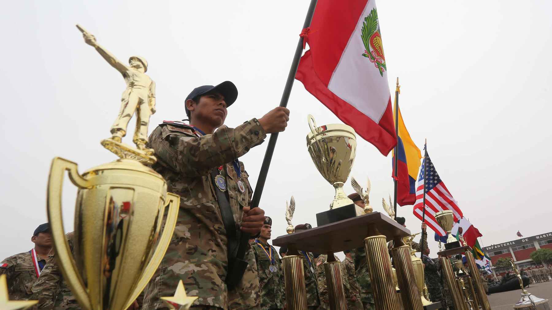 Military personnel in Latin America conducting security operations against organized crime