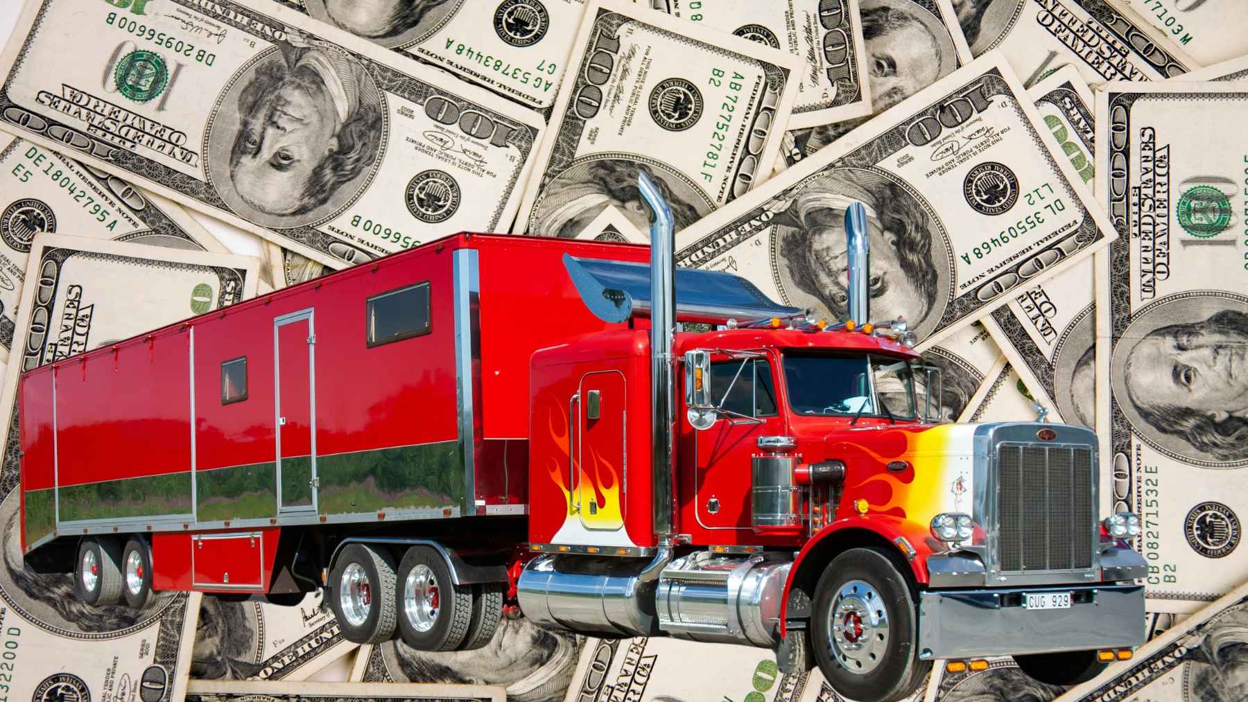 Freightliner semi truck linked to a Medicaid fraud case involving an autism treatment center in Minnesota.
