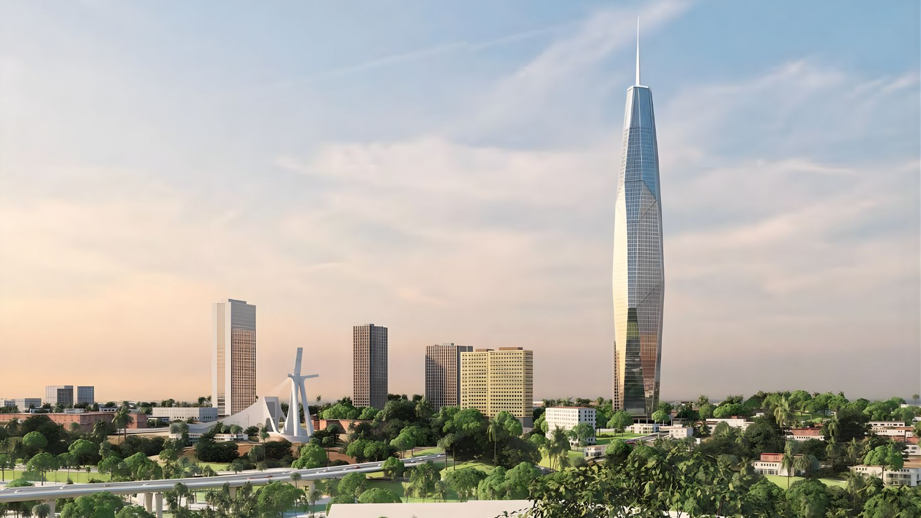 Render of Tour F in Abidjan, the planned 421-meter tower that could become Africa’s tallest building.