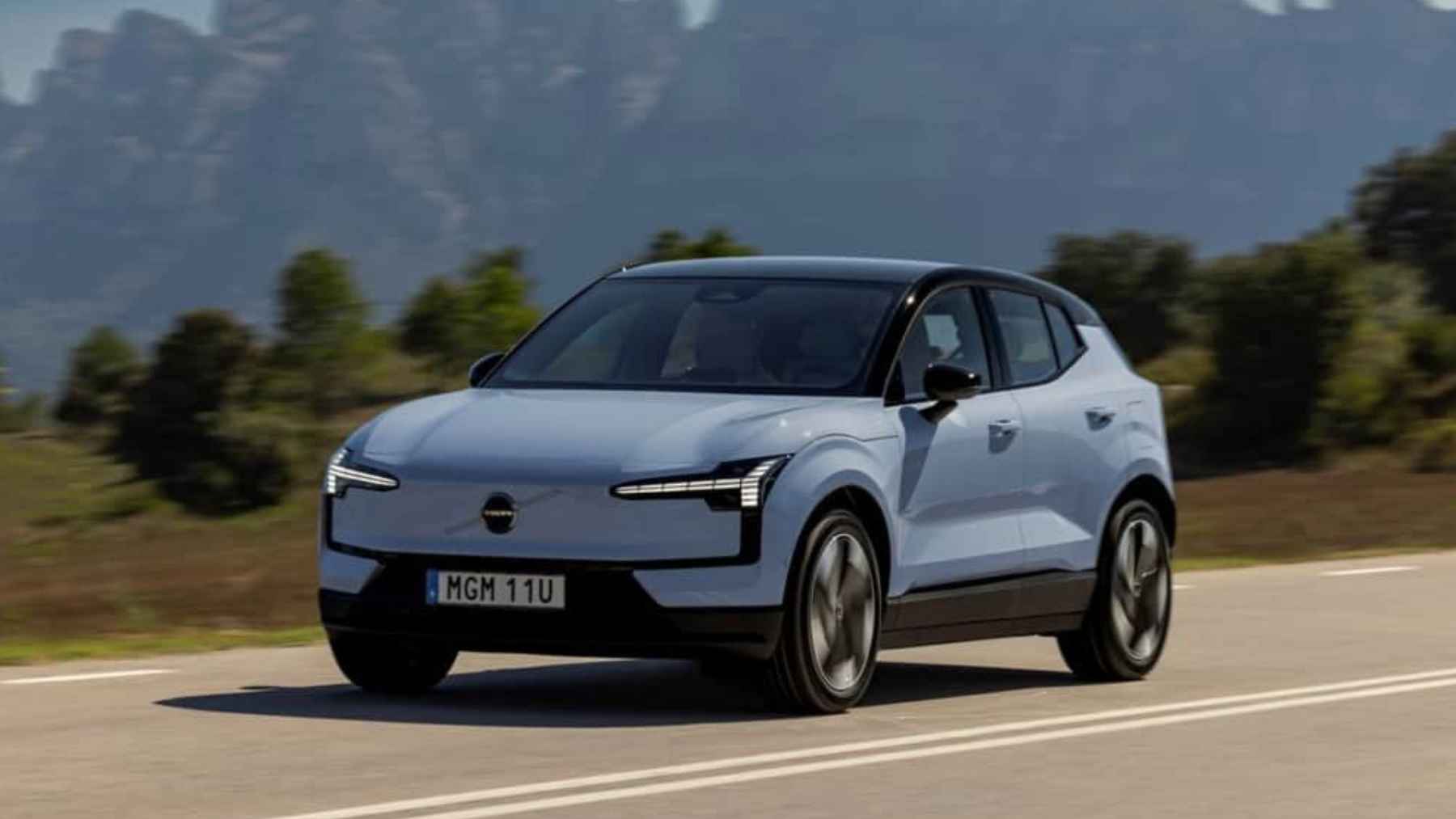 Volvo EX30 electric SUV parked outdoors, representing the model set to be discontinued in the United States in 2026