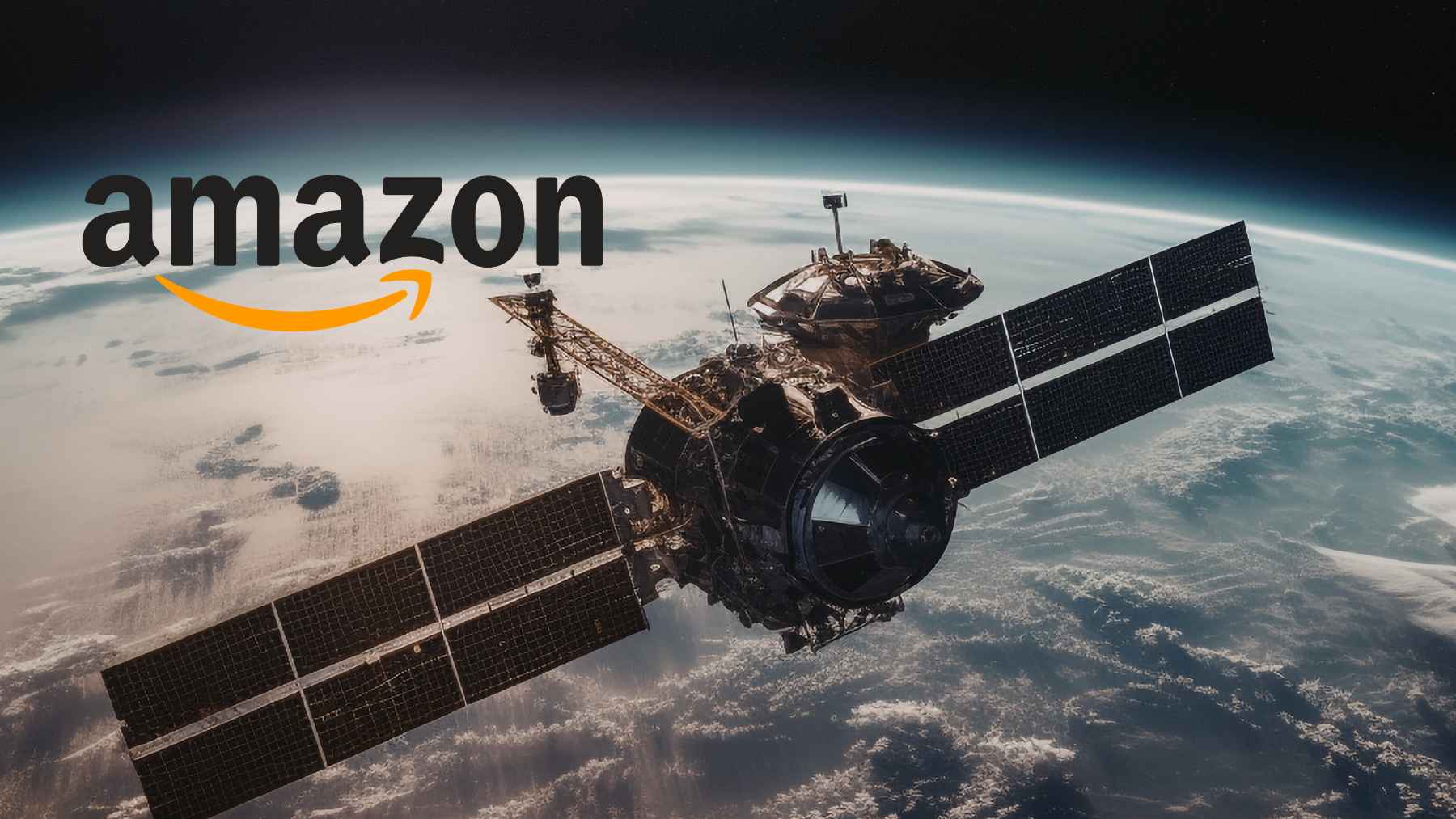 Satellite in orbit representing Amazon expansion into global connectivity through Globalstar acquisition and low Earth orbit network