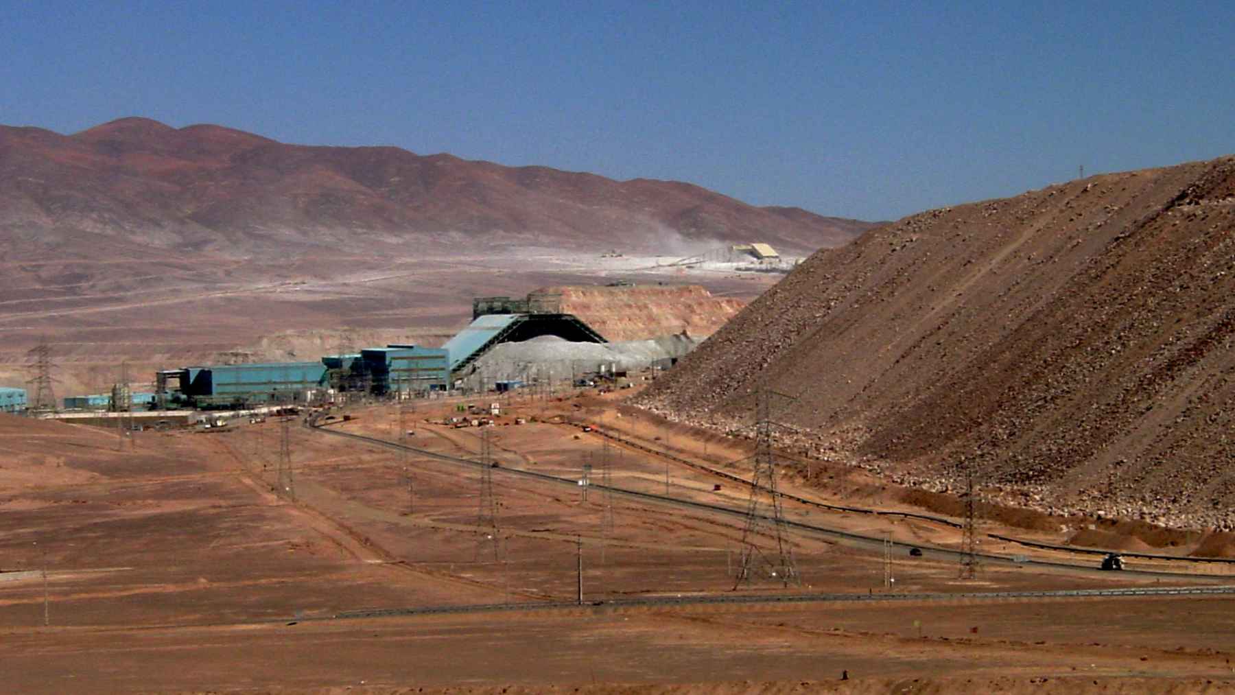 High-altitude Andes mountains landscape with potential copper mining exploration area