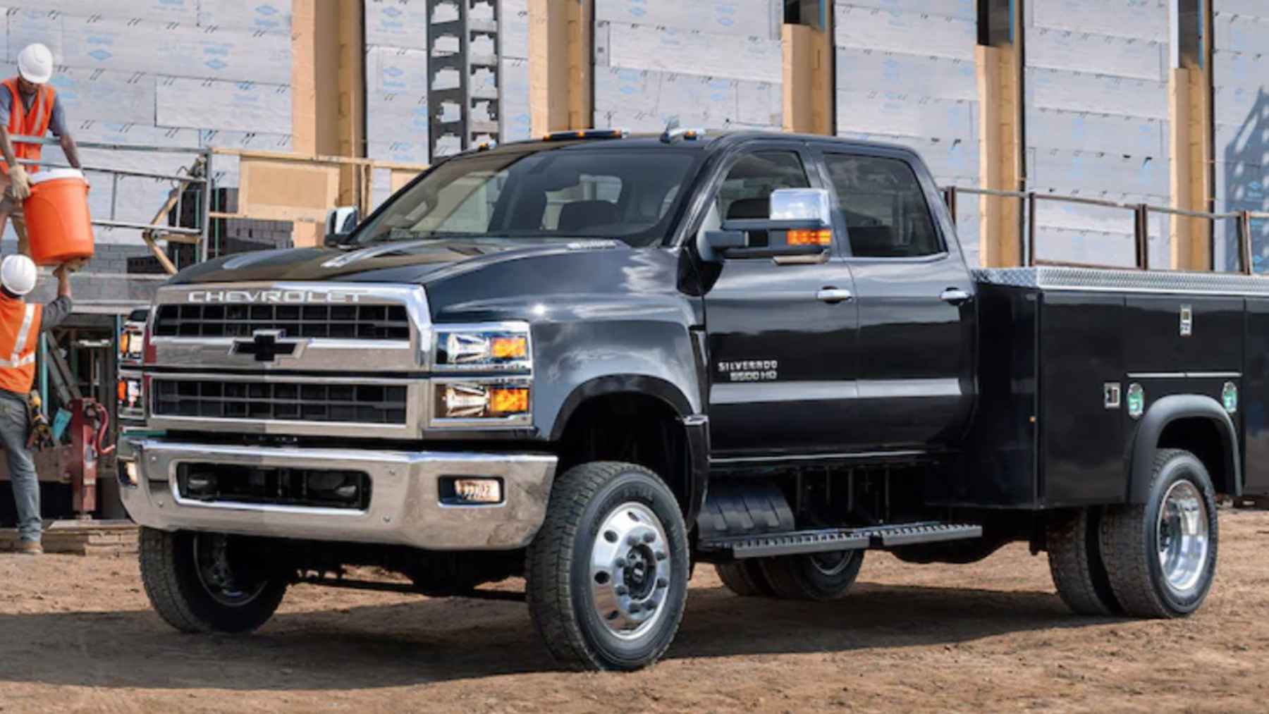 Large Chevrolet Silverado heavy-duty pickup highlighting oversized front design and limited forward visibility concerns