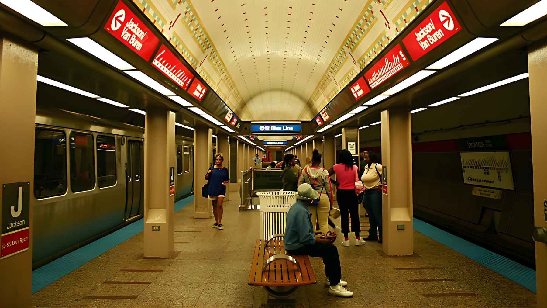 Chicago Red Line train and tracks with urban transit infrastructure and ongoing rail project development