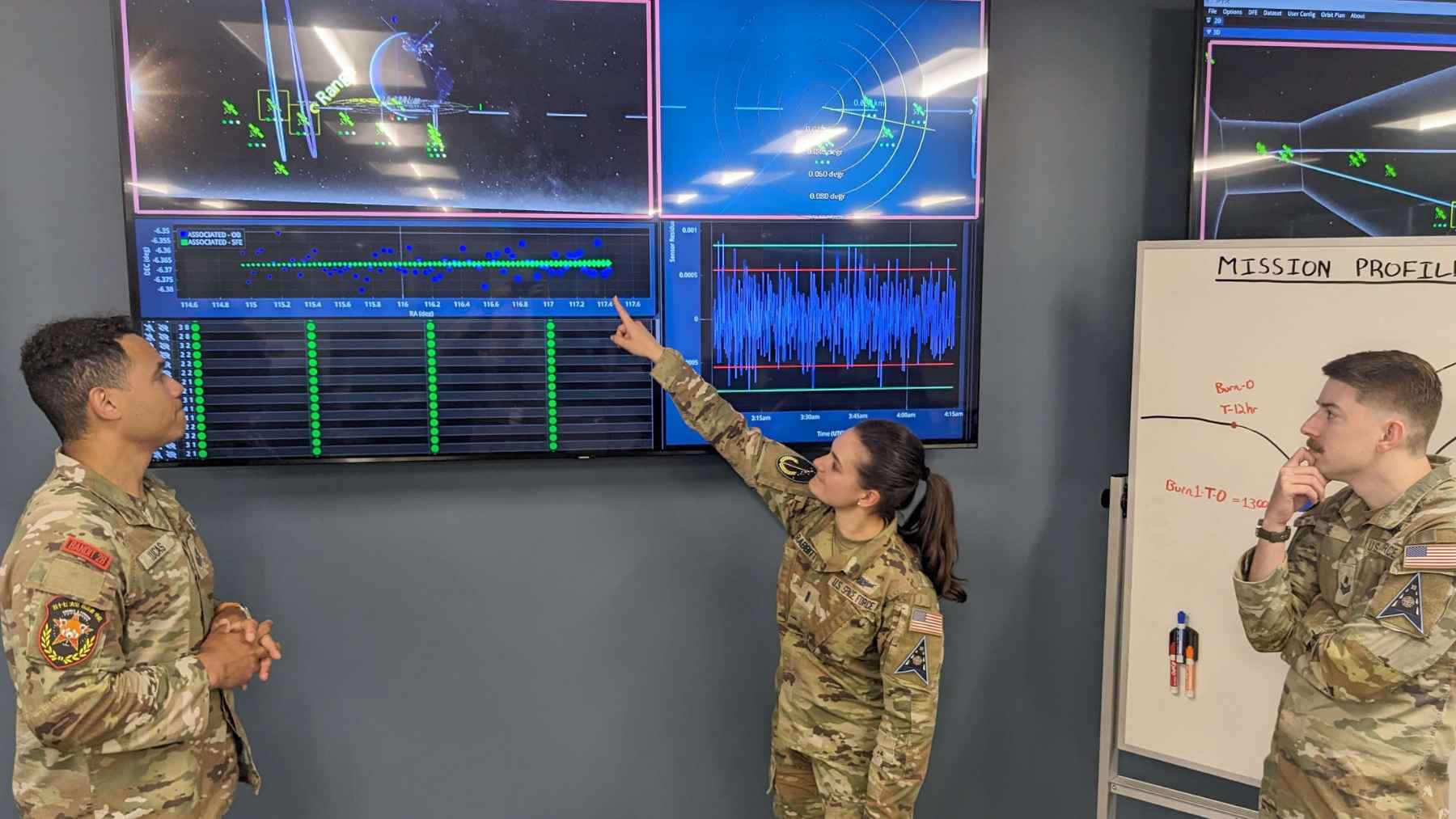 GPS satellite in orbit with Earth in the background representing military navigation and control systems