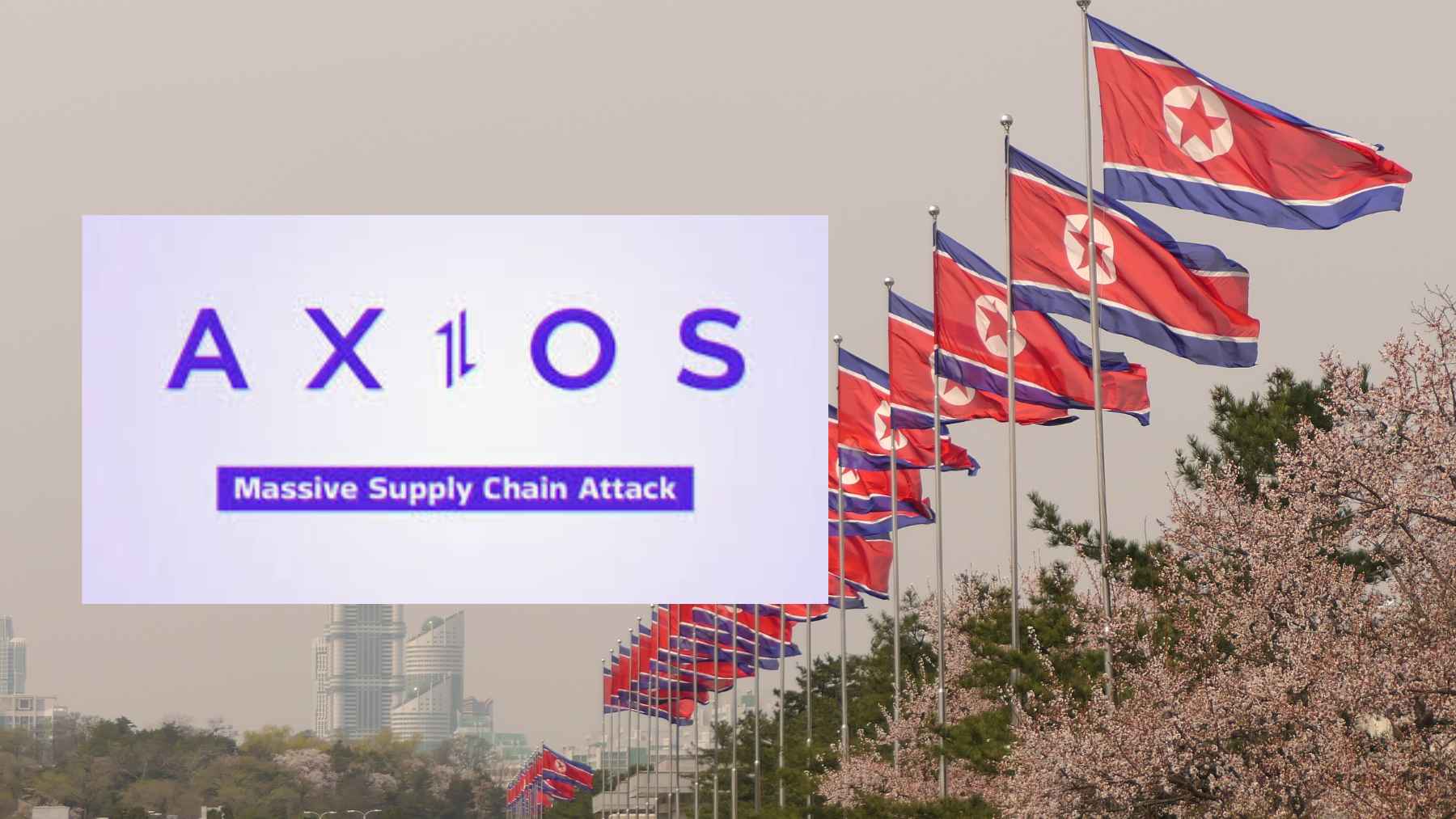 Code on a developer screen as a North Korea linked axios supply chain attack exposes cybersecurity risk
