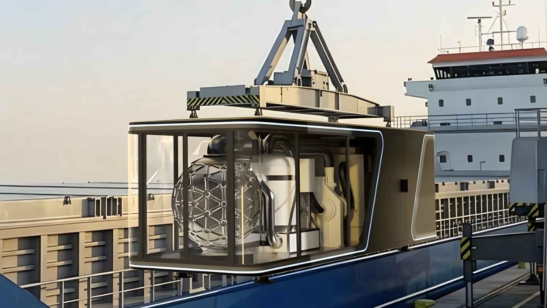 Concept of a nuclear-powered cargo ship using a compact microreactor for long-duration voyages without diesel fuel