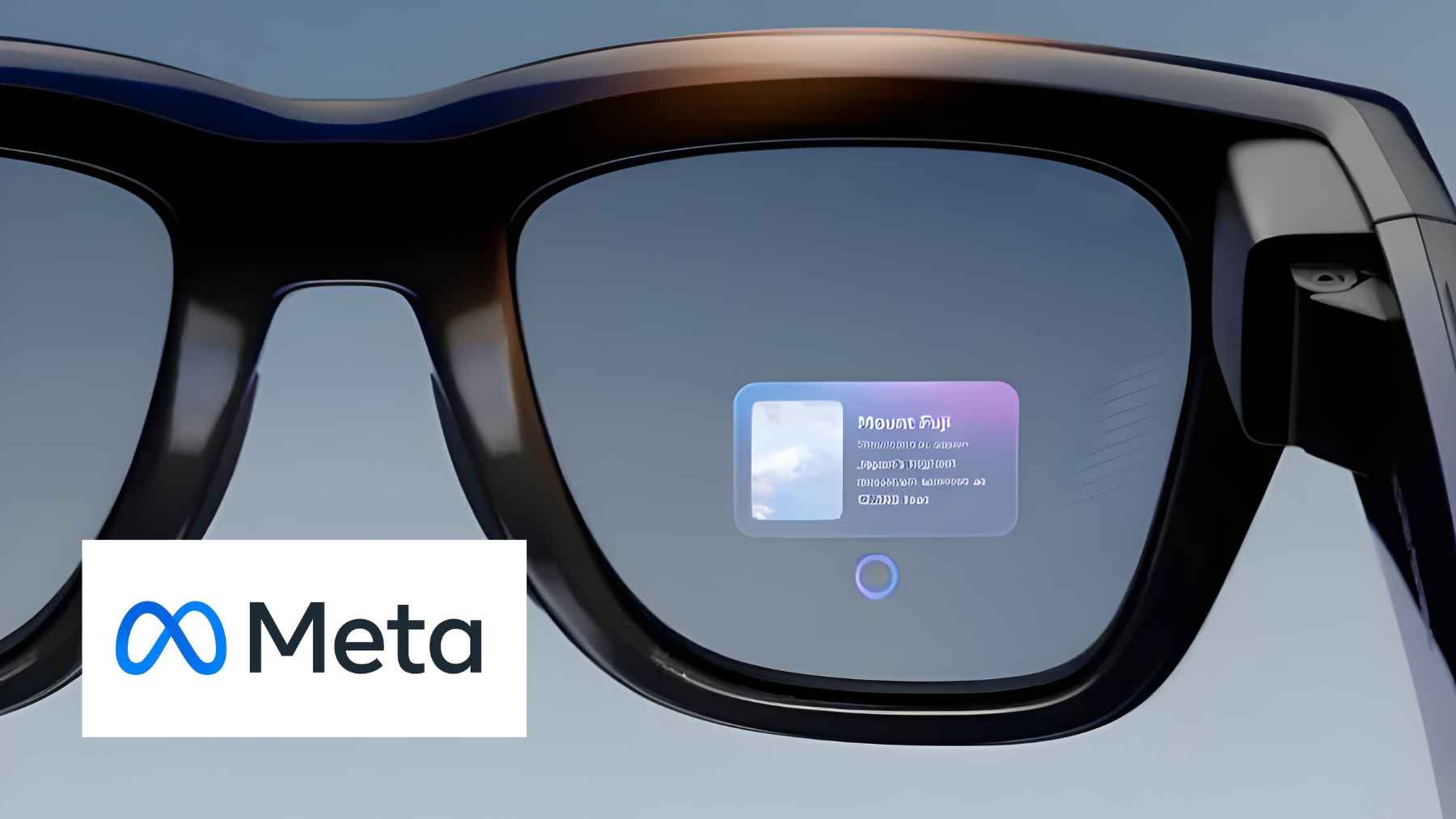 Person wearing smart glasses in a public setting, highlighting concerns about facial recognition and real-time identification.