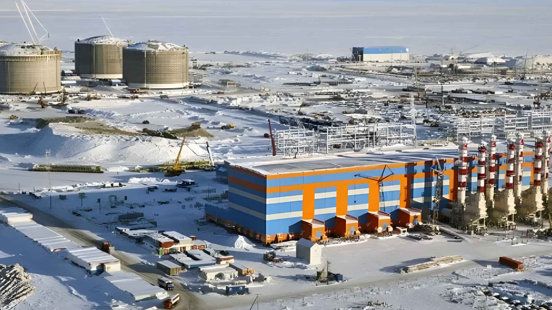Ice-class LNG tanker navigating Arctic waters near Yamal LNG terminal as Russia shifts exports toward Asia