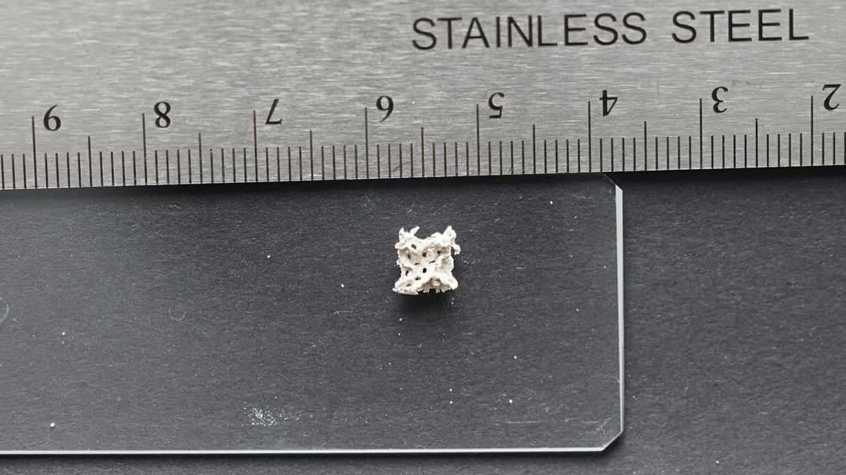 Suiza publica en Nature un material de construcción vivo que captura cuatro veces más CO₂ que el hormigón reciclado y se repara solo cuando se fisura 1 Dióxido de carbono mineralizado en la estructura. ETH Zurich