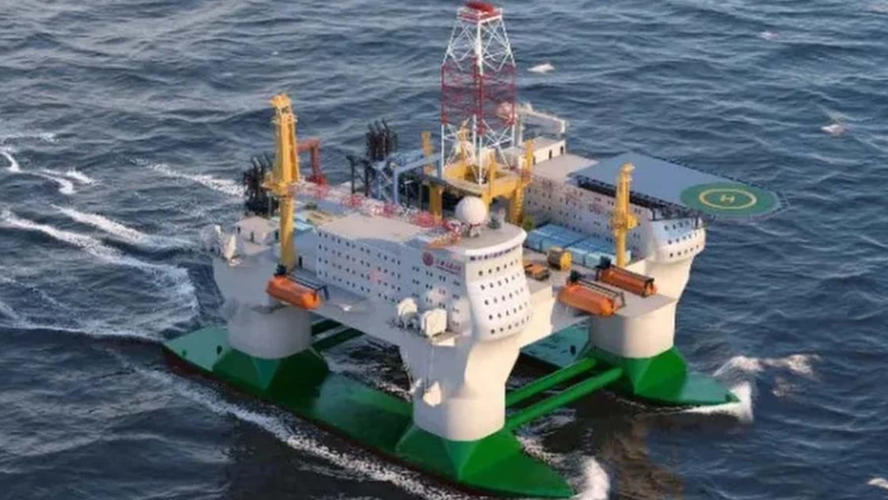 "primera isla artificial flotante diseñada para resistir explosiones nucleares" por parte de SCMP