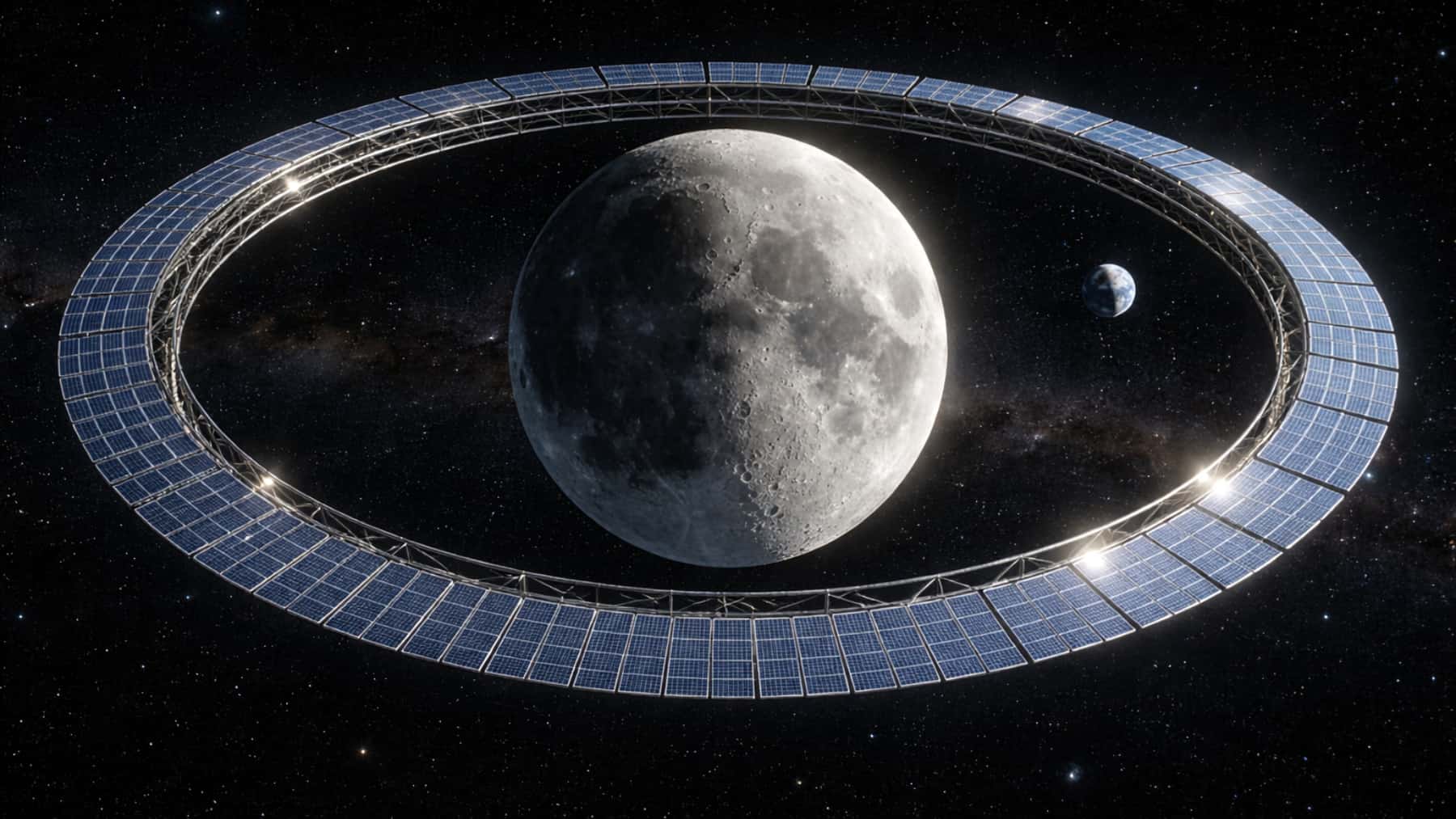 Japón quiere construir un anillo de paneles solares alrededor de la Luna que genere electricidad las 24 horas sin nubes ni noche